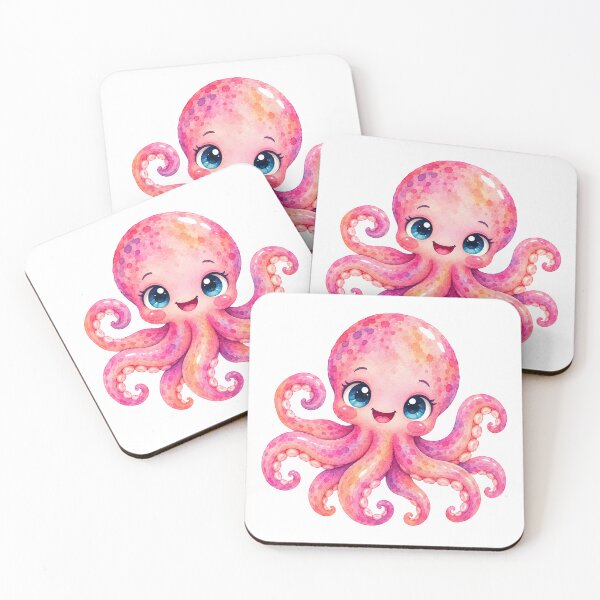 Item preview, Pink baby octopus designed and sold by trendspatterns.