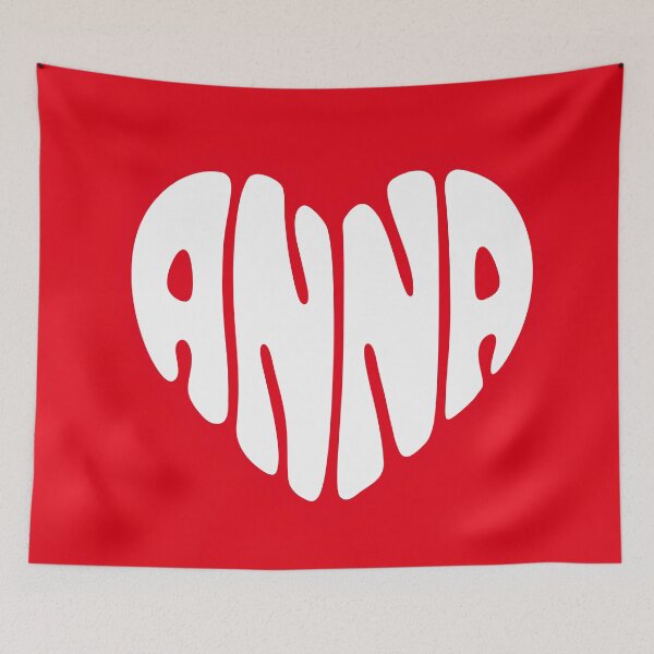 Item preview, Anna Name in a Red Heart designed and sold by SayMaria.