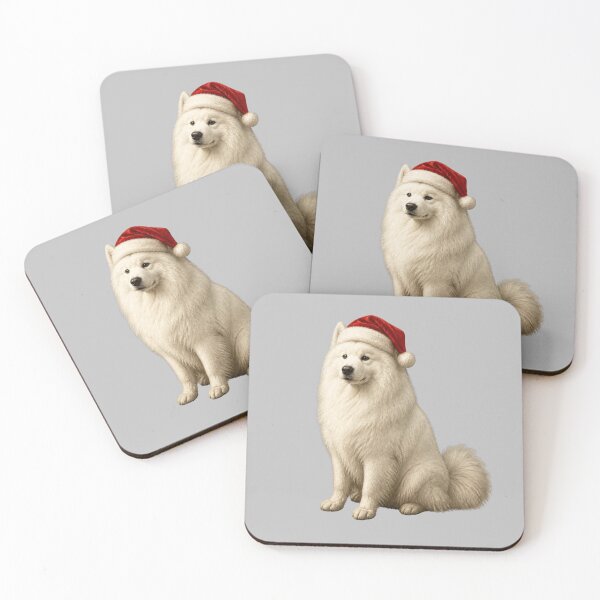 Item preview, Cute Fluffy Samoyed Merry Christmas Art  designed and sold by SoulArchitect.