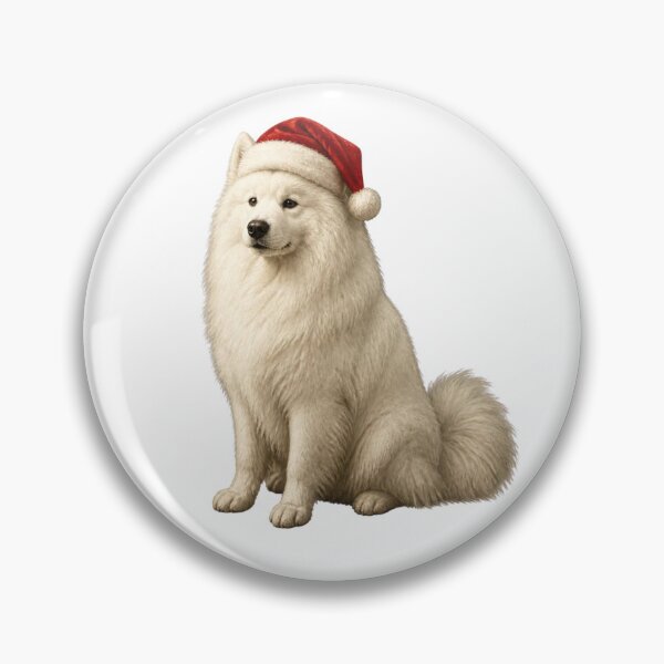 Item preview, Cute Fluffy Samoyed Merry Christmas Art  designed and sold by SoulArchitect.