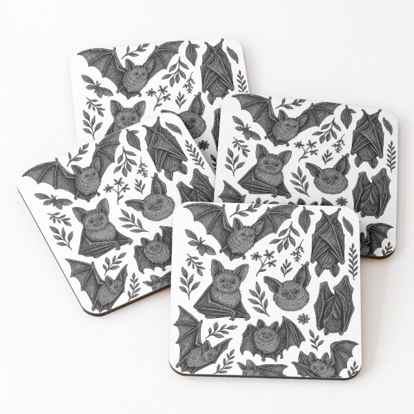 Item preview, Cute Bats Botanical Pattern designed and sold by MAXIZPRINT.