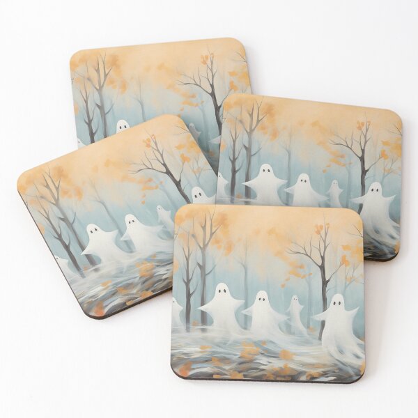 Item preview, Dancing Ghosts in Autumn Forest Watercolor Art designed and sold by NatureSight.