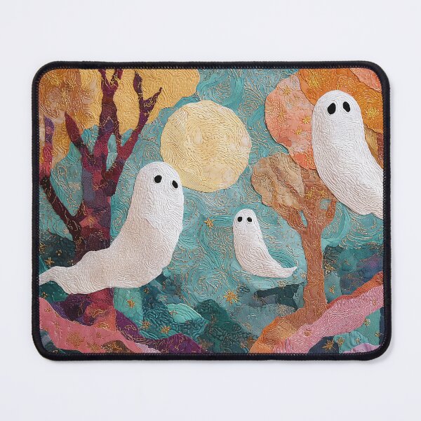 Item preview, Ghost Family Under Full Moon Textile Art designed and sold by NatureSight.