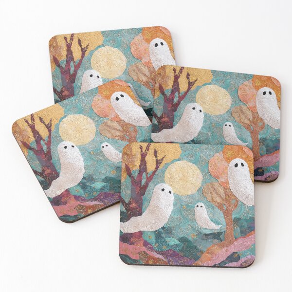 Item preview, Ghost Family Under Full Moon Textile Art designed and sold by NatureSight.