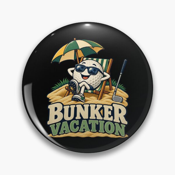 Item preview, Bunker Vacation - Funny Golf Ball designed and sold by Good Mood Foundry.