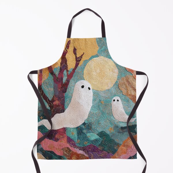 Item preview, Ghost Family Under Full Moon Textile Art designed and sold by NatureSight.