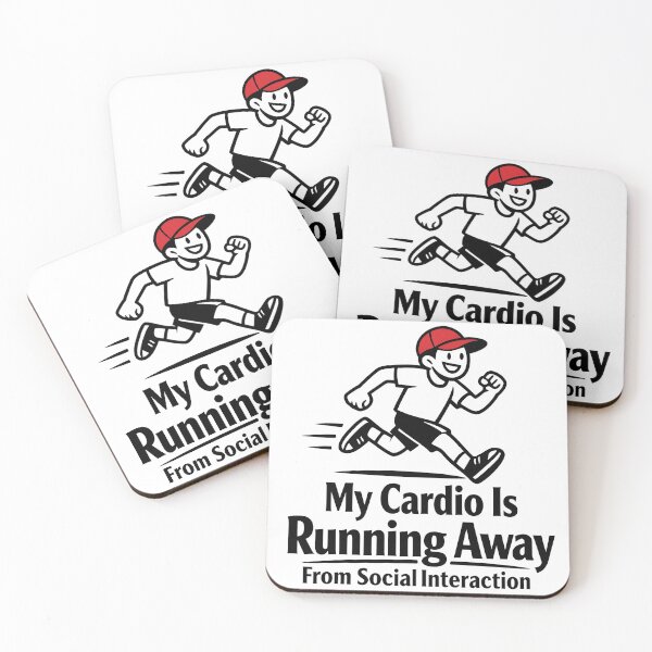 Item preview, My Cardio Is Running Away From Social Interaction Funny Introvert Runner designed and sold by Art JSMY.