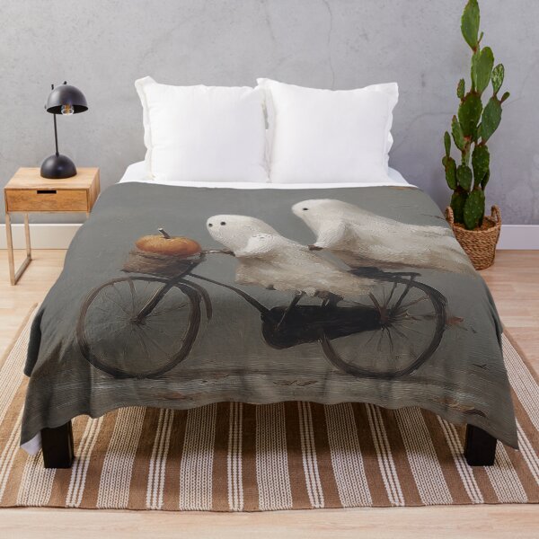 Item preview, Ghosts Riding Bicycle Halloween Painting designed and sold by NatureSight.