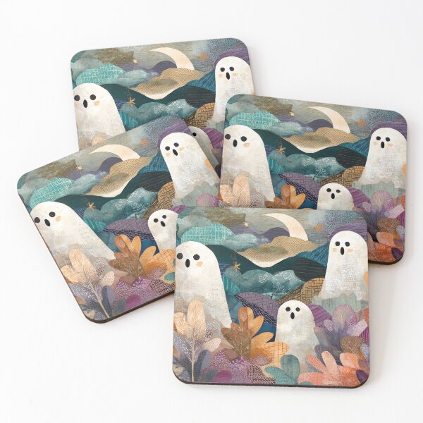 Item preview, Ghosts in Autumn Forest Collage Art designed and sold by NatureSight.