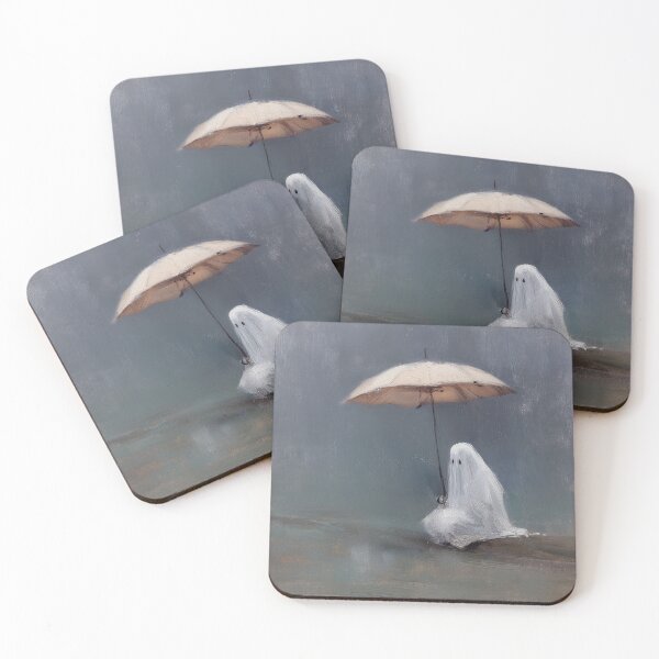 Item preview, Ghost Sitting in the Rain with Umbrella Painting designed and sold by NatureSight.