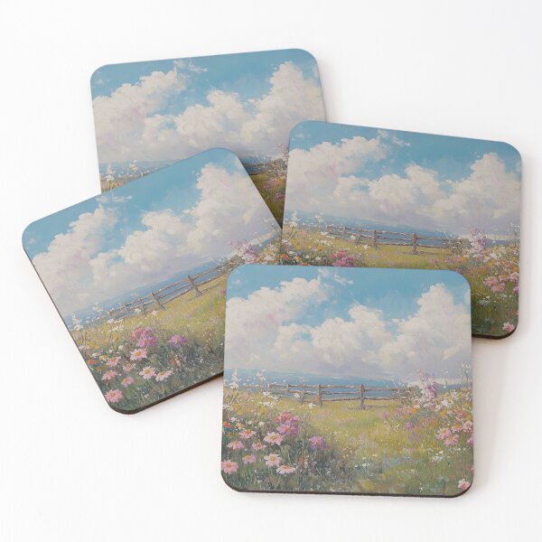 Item preview, Wildflower Meadow Coastal Landscape Oil Painting designed and sold by NatureSight.