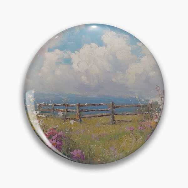 Item preview, Wildflower Meadow Coastal Landscape Oil Painting designed and sold by NatureSight.