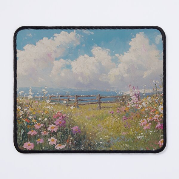Item preview, Wildflower Meadow Coastal Landscape Oil Painting designed and sold by NatureSight.