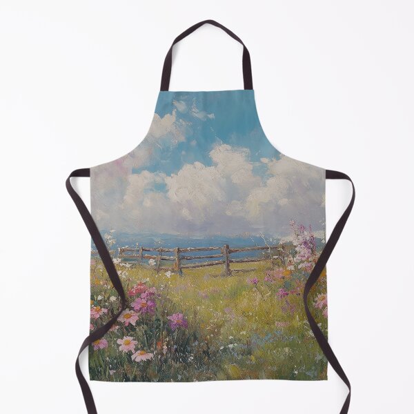 Item preview, Wildflower Meadow Coastal Landscape Oil Painting designed and sold by NatureSight.