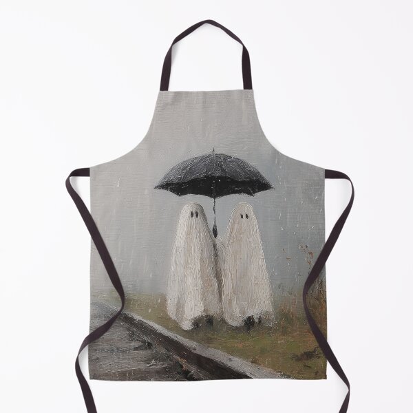Item preview, Ghosts Sharing Umbrella by Railroad Tracks Painting designed and sold by NatureSight.