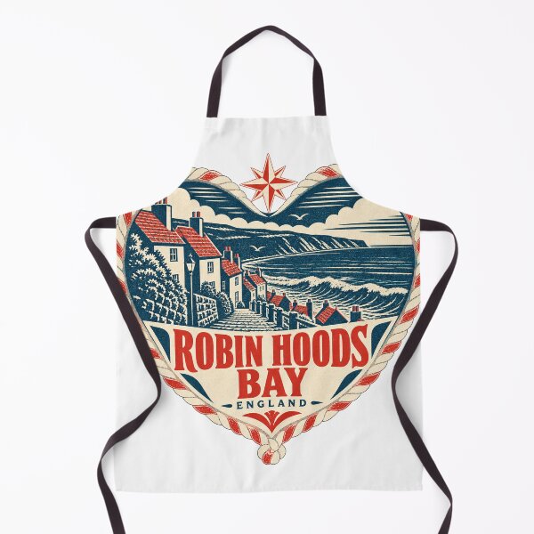Item preview, Robin Hoods Bay England Travel Souvenir Nautical Woodcut Heart designed and sold by VisualArtsOasis.