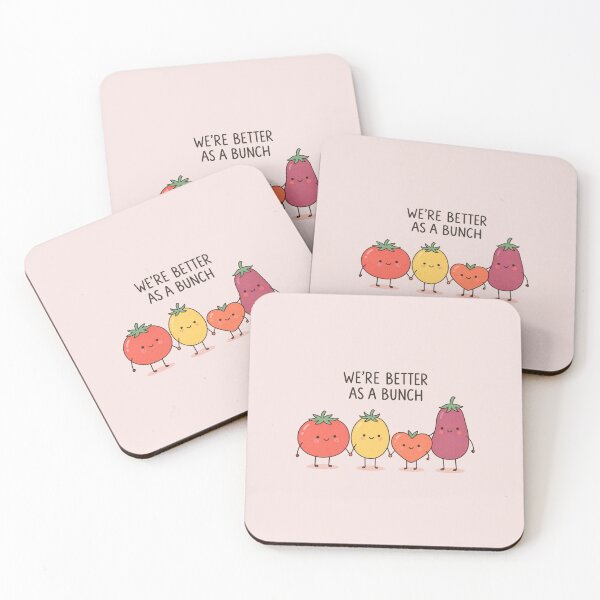 Item preview, We're Better as a Bunch | Cute Vegetable Friendship Art designed and sold by MrDev.