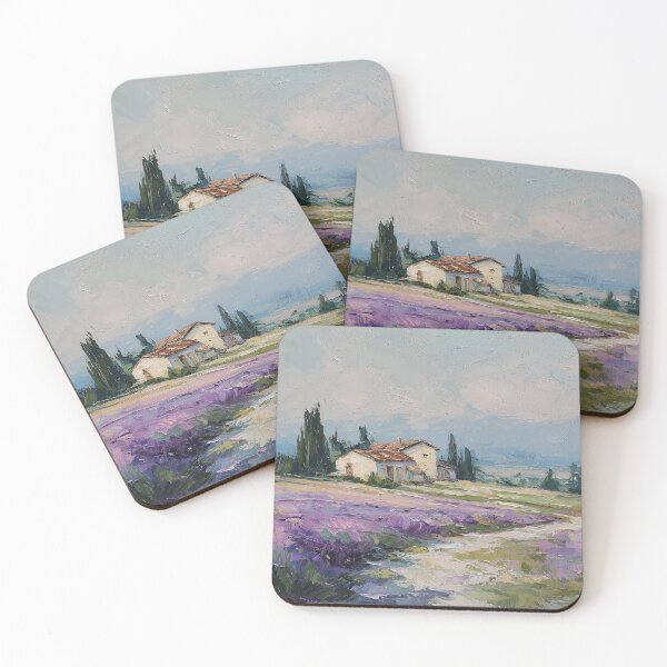 Item preview, Provence Lavender Field Farmhouse Painting designed and sold by NatureSight.