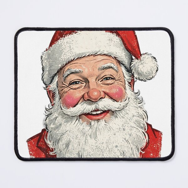 Item preview, Vintage Retro Santa Claus Portrait - Classic Christmas Holiday Tee designed and sold by KERK Art and Design.