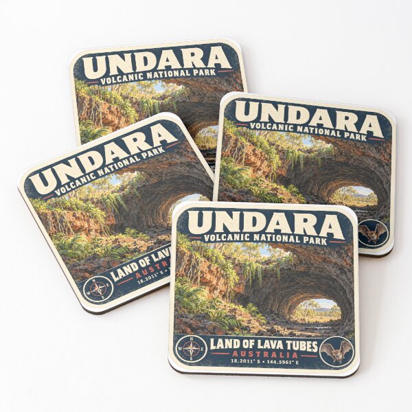 Item preview, Undara Volcanic National Park Retro Sticker designed and sold by naturalsurvival.