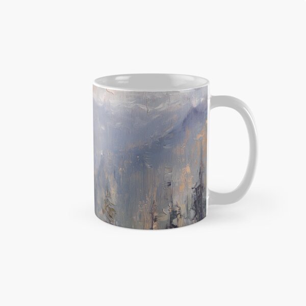 Item preview, Foggy Pine Forest Mountain Oil Painting designed and sold by NatureSight.
