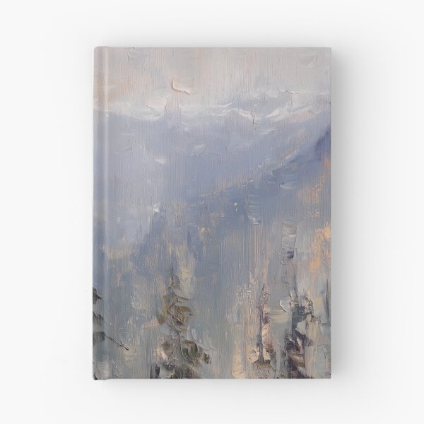 Item preview, Foggy Pine Forest Mountain Oil Painting designed and sold by NatureSight.