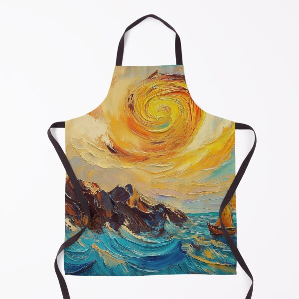 Item preview, Lighthouse Cliff Swirling Sunset Van Gogh Style designed and sold by NatureSight.