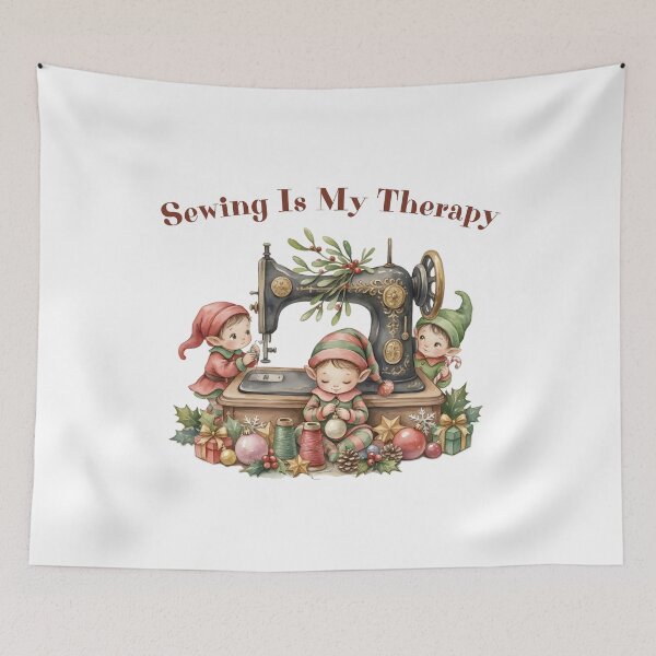 Item preview, Sewing Is My Therapy I Love Sewing Christmas  designed and sold by AleksandraJac05.