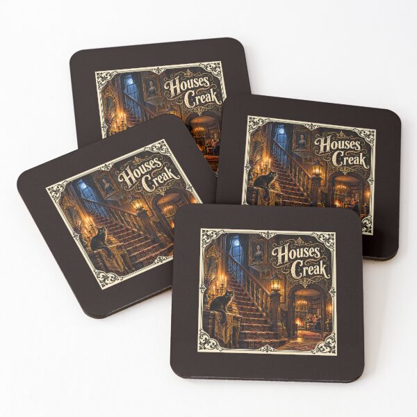 Item preview, Houses Creak — Victorian Haunted House Halloween designed and sold by Novel Works Studio.