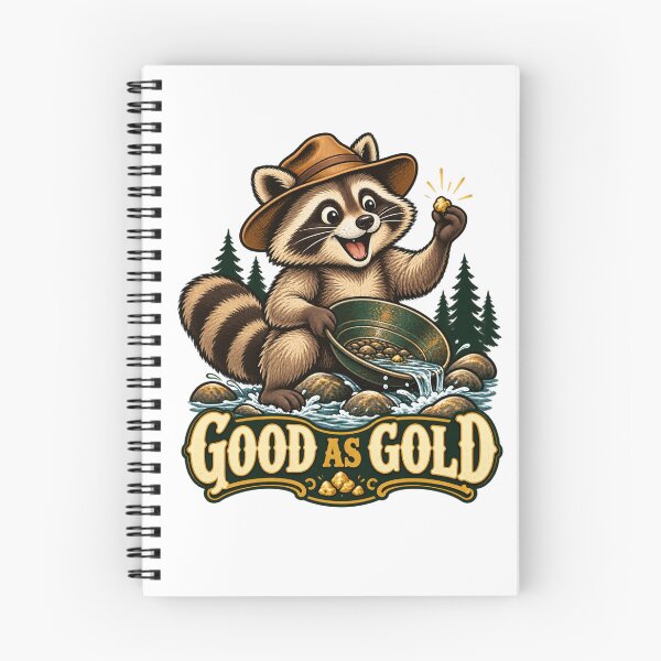 Item preview, Good as Gold - Raccoon Gold Prospector designed and sold by Good Mood Foundry.