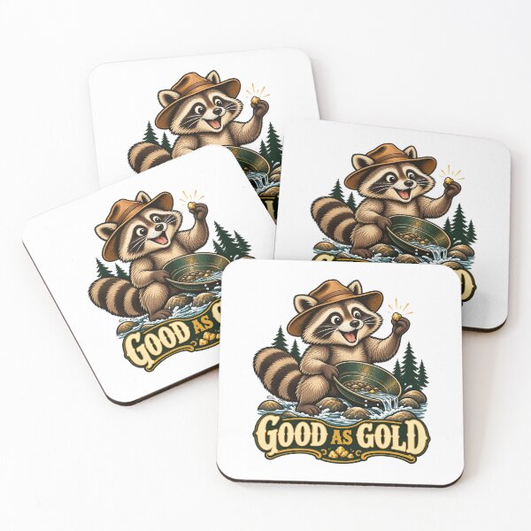 Item preview, Good as Gold - Raccoon Gold Prospector designed and sold by Good Mood Foundry.