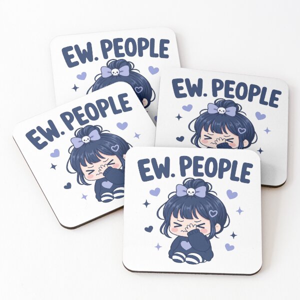 Item preview, Ew. People Funny Kawaii girl Introvert Design designed and sold by Art JSMY.