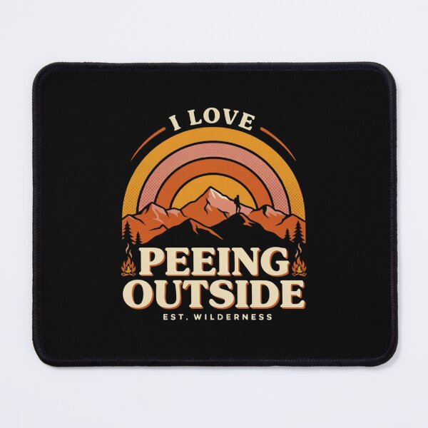 Item preview, I Love Peeing Outside - Black Background designed and sold by Peter Stawicki.