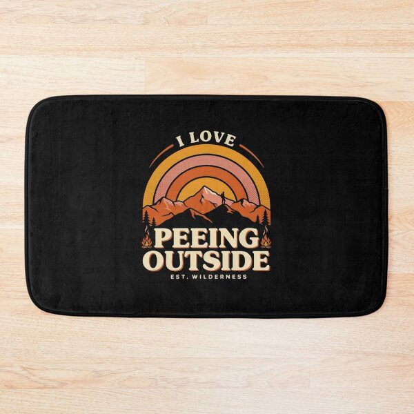 Item preview, I Love Peeing Outside - Black Background designed and sold by Peter Stawicki.