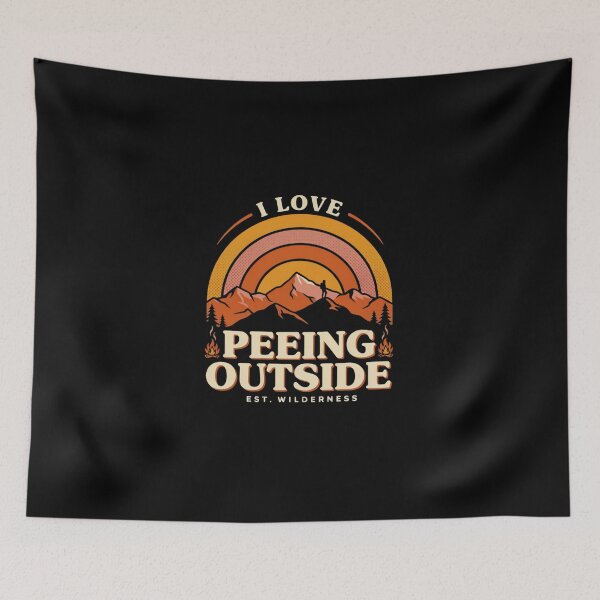 Item preview, I Love Peeing Outside - Black Background designed and sold by Peter Stawicki.