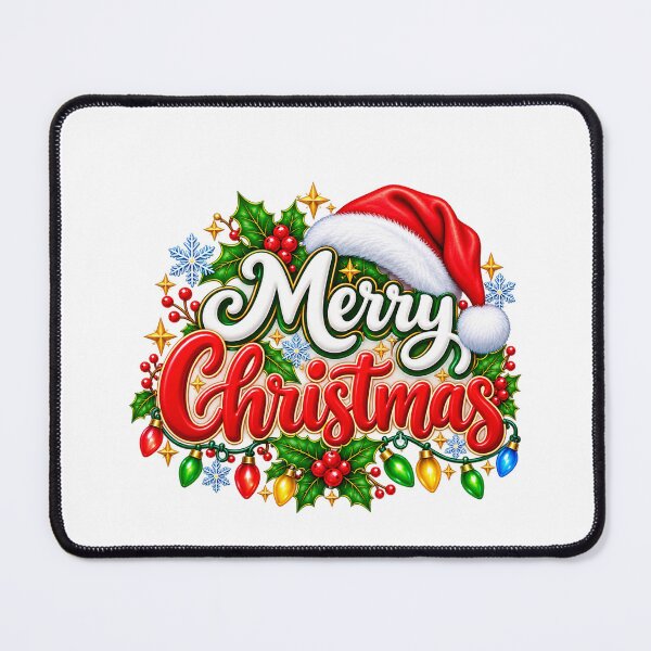 Item preview, Merry Christmas Santa Hat Holiday T-Shirt Design designed and sold by annenambiro.