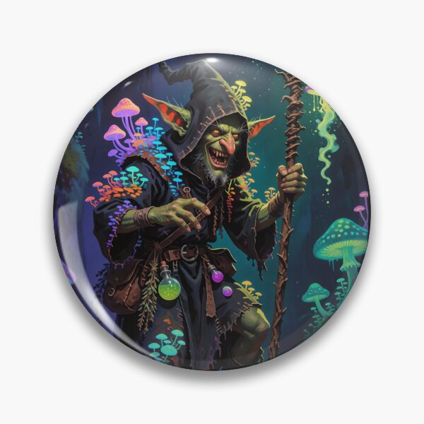 Item preview, Spore Shaman - Goblin Mushroom Wizard Tabletop RPG Art designed and sold by WUSCHELWORKS.