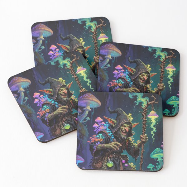 Item preview, Spore Shaman - Goblin Mushroom Wizard Tabletop RPG Art designed and sold by WUSCHELWORKS.