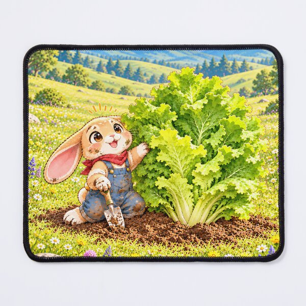 Item preview, Little Bunny with Giant Garden Dreams designed and sold by nikkolaus.