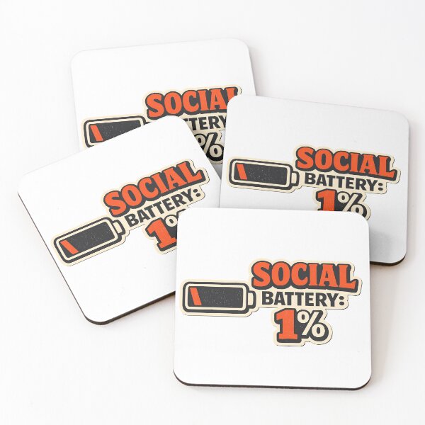 Item preview, My Social Battery Is At 1% - Funny Introvert Gift designed and sold by Art JSMY.