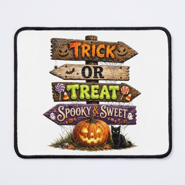 Item preview, Trick Or Treat Spooky & Sweet Halloween Rustic Wooden designed and sold by Thread&Fable.
