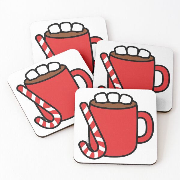 Item preview, Hot Cocoa Mug with Marshmallows - Bold Flat Vector Holiday Tee designed and sold by KERK Art and Design.