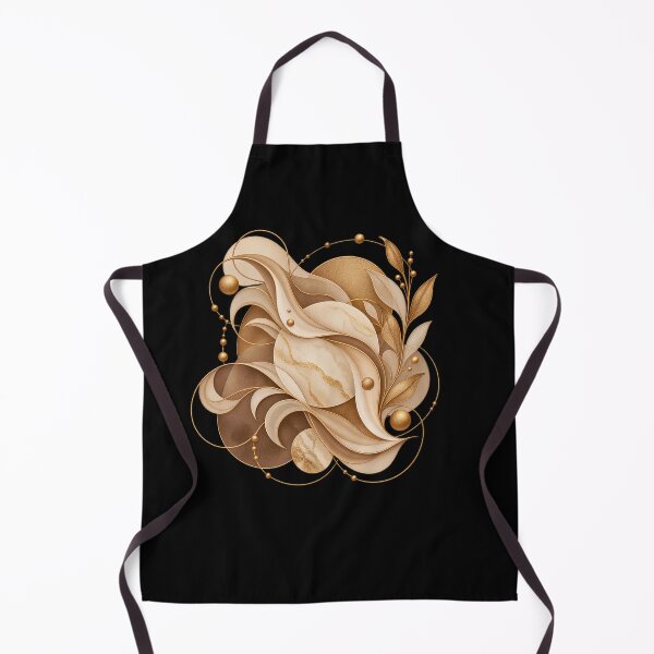 Item preview, Boho Celestial Abstract Gold Leaves and Waves Art designed and sold by BohoMysticArt.