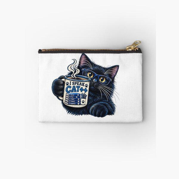 Item preview, Black Cat Programmer – I Speak CAT++ Coding Coffee Cat designed and sold by BigfeetLittlepaws.