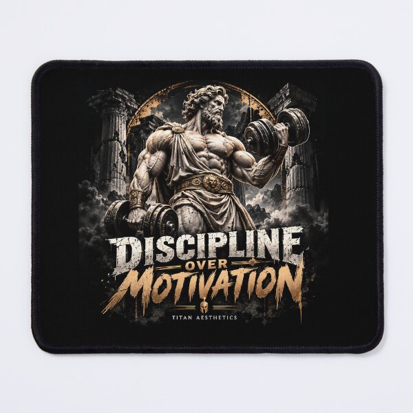 Item preview, Discipline Over Motivation Zeus Gym Fitness Art designed and sold by TITAN AESTHETICS .