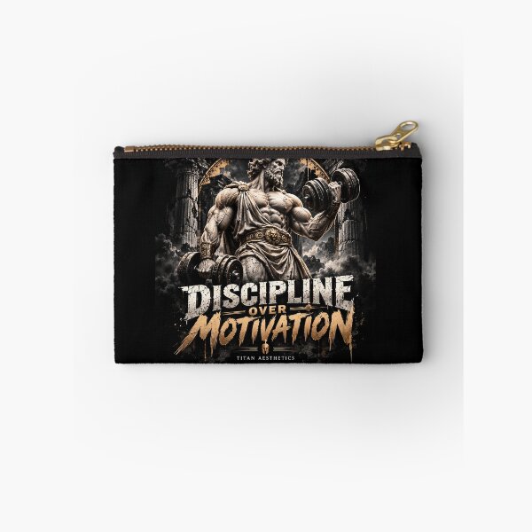 Item preview, Discipline Over Motivation Zeus Gym Fitness Art designed and sold by TITAN AESTHETICS .