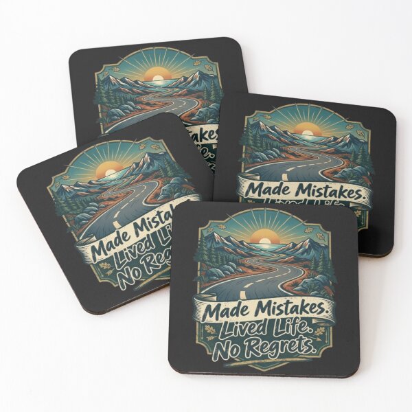 Item preview, Made Mistakes Lived Life No Regrets Outdoor Adventure Badge designed and sold by ManSplotu.