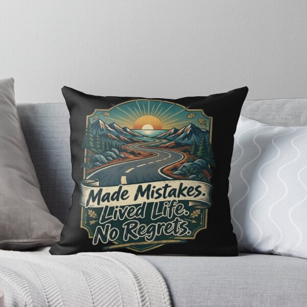 Item preview, Made Mistakes Lived Life No Regrets Outdoor Adventure Badge designed and sold by ManSplotu.