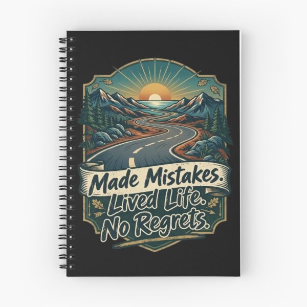 Item preview, Made Mistakes Lived Life No Regrets Outdoor Adventure Badge designed and sold by ManSplotu.