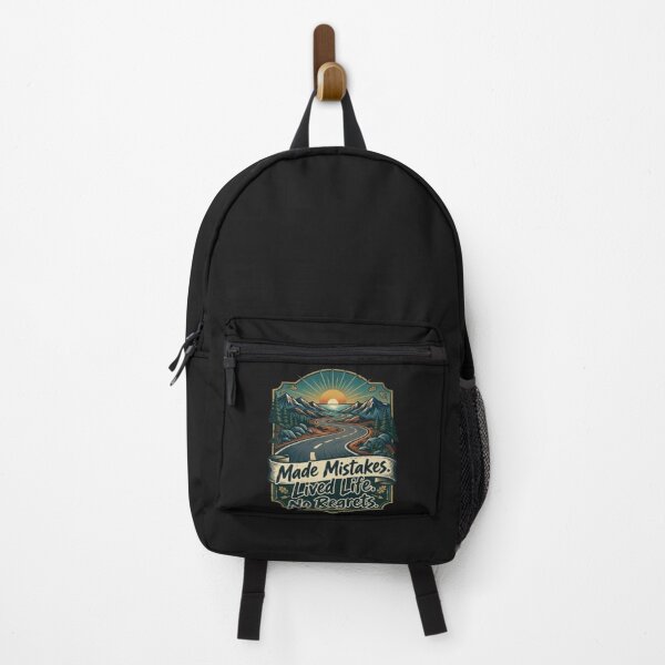Item preview, Made Mistakes Lived Life No Regrets Outdoor Adventure Badge designed and sold by ManSplotu.